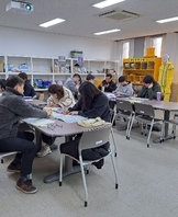 산업안전보건과 1학년 성인학습자반 공학기초 수업 사진